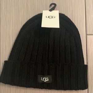 UGG ribbed beanie hat
